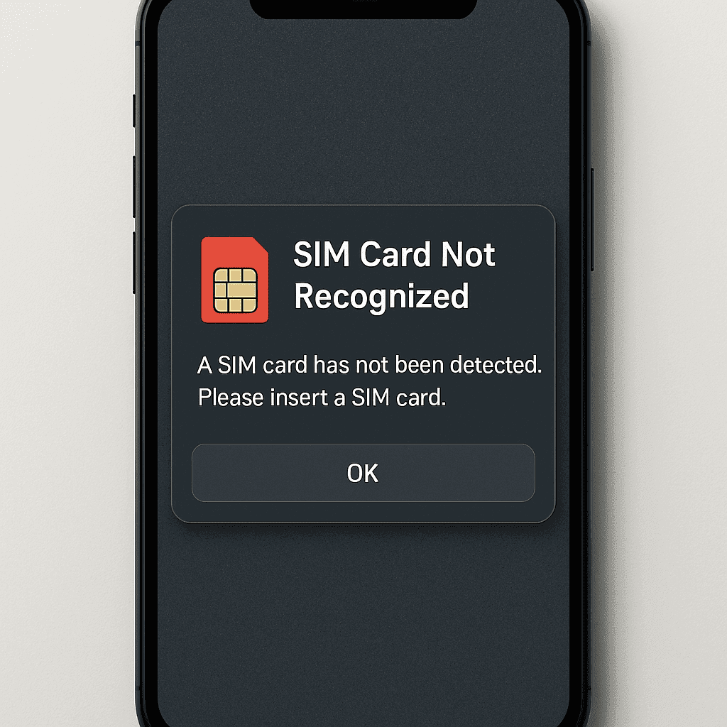 What to do if the phone does not find the SIM card