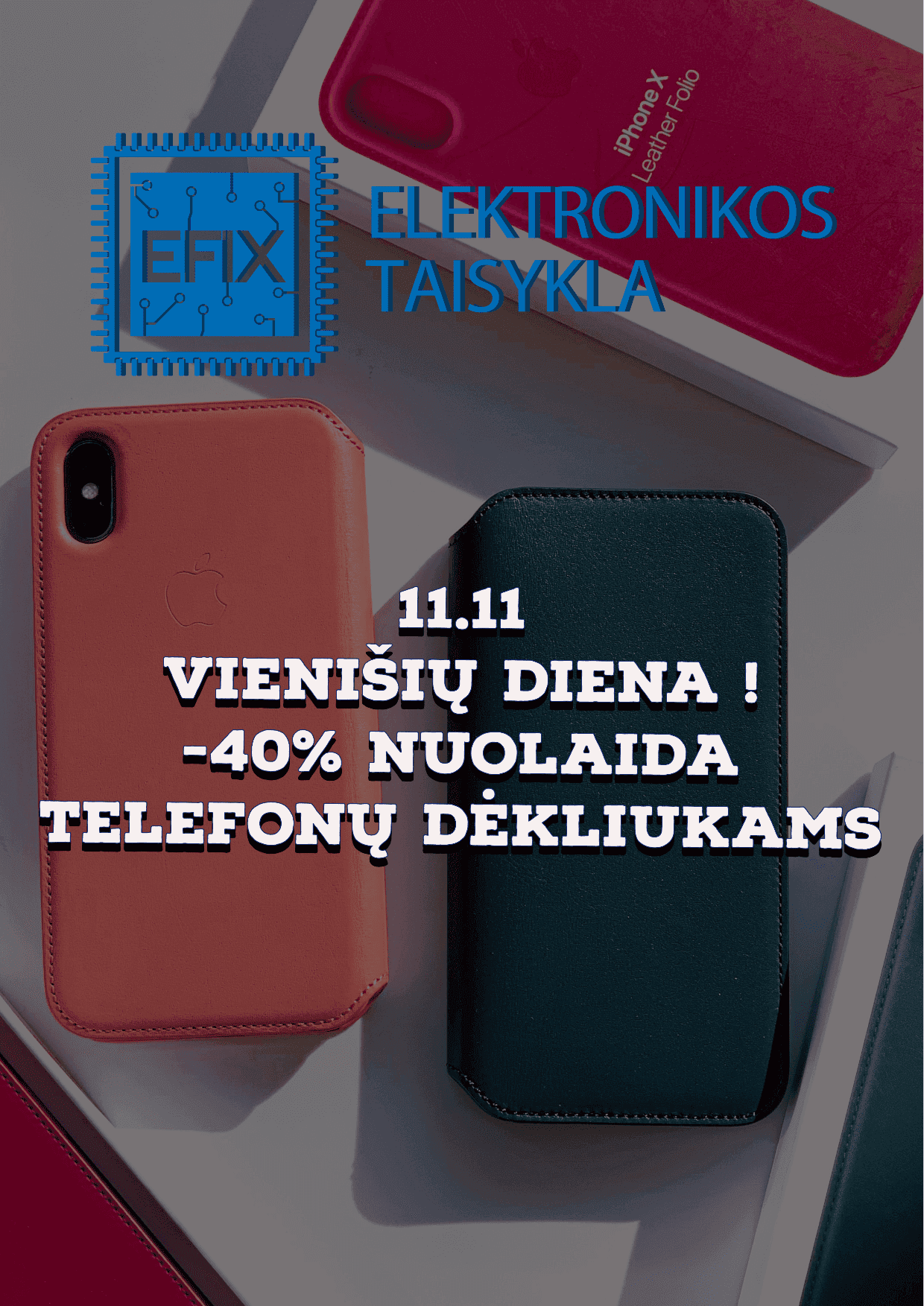 Only 11.11 - even 40% discount on phone cases!