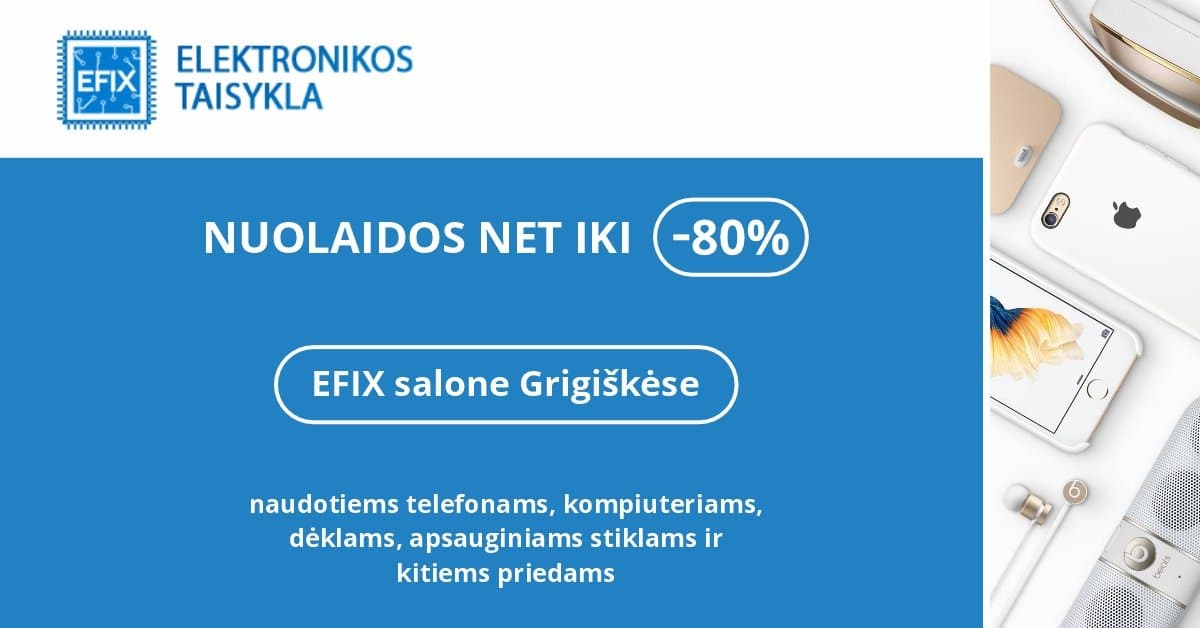 nuolaidos telefonams ir priedams