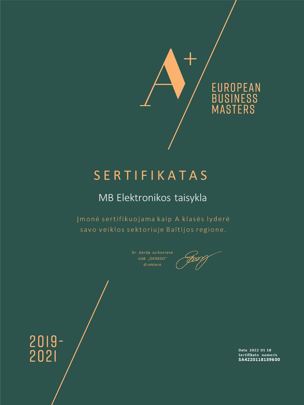ABALT sertifikatas