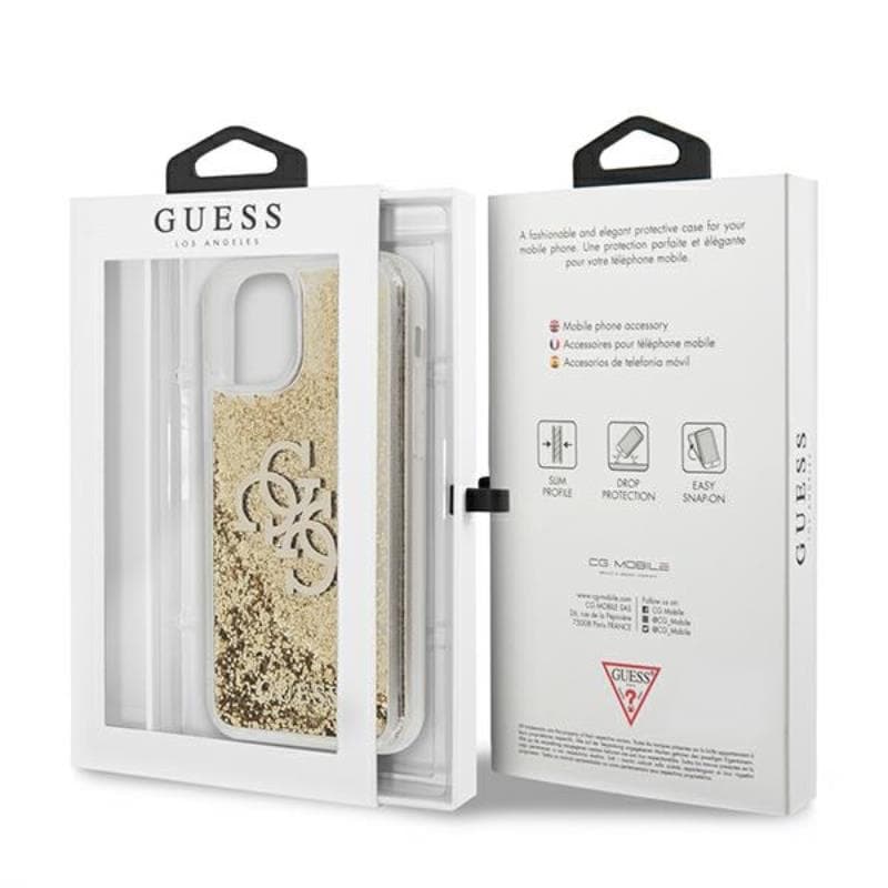 Guess Liquid Glitter 4G Big Logo - Case for iPhone 11 (gold) 8