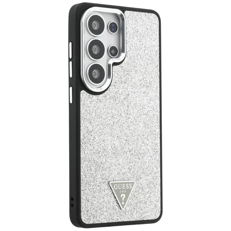 Guess Fixed Glitter Triangle MagSafe - Samsung Galaxy S26 Ultra Case (Silver) 4