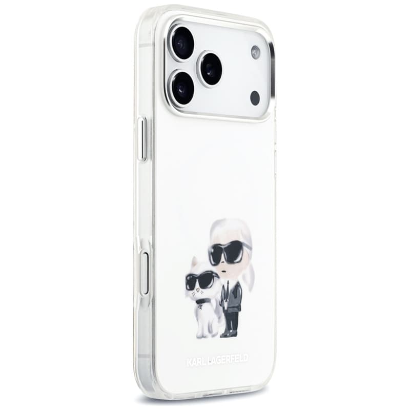 Karl Lagerfeld IML Aquarelle Karl & Choupette & Logo MagSafe - Case for iPhone 17 Pro Max (white) 4