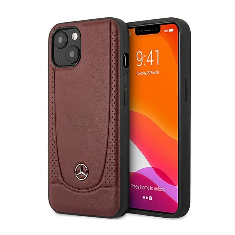 Mercedes Leather Urban Line - Case for iPhone 14 Plus (Red)