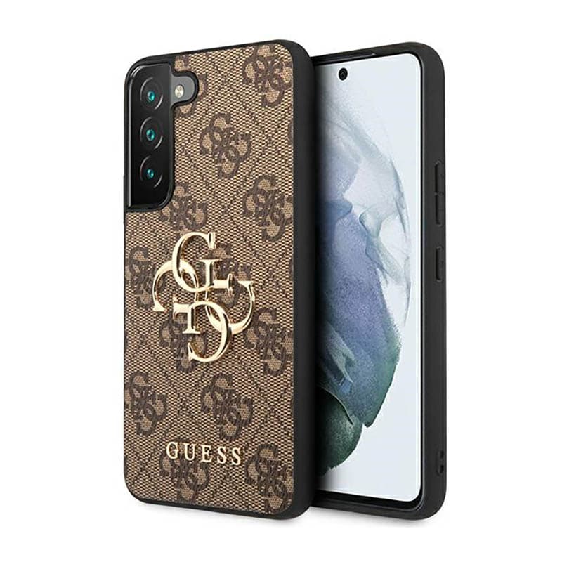 Guess 4G Big Metal Logo - Case for Samsung Galaxy S23 (Brown)