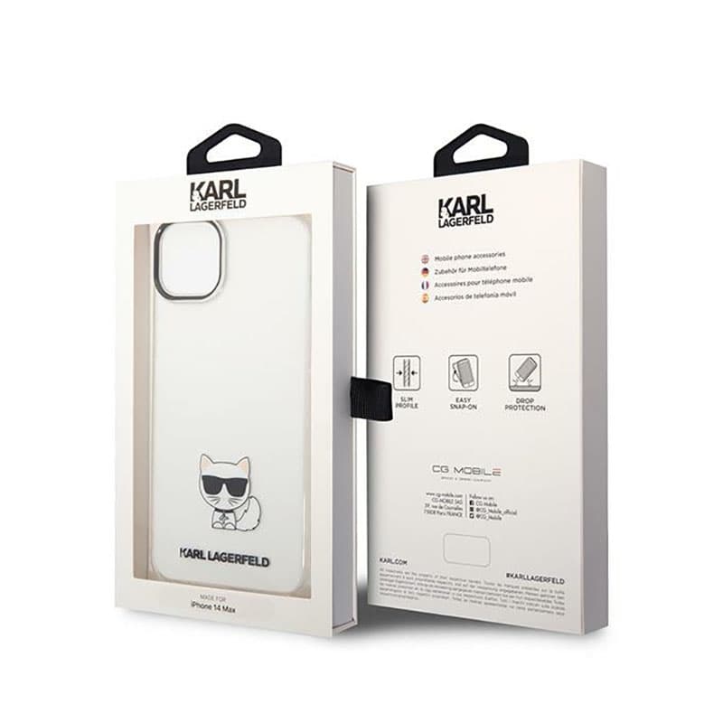 Karl Lagerfeld Choupette Body - Case for iPhone 14 Plus (Clear) 8