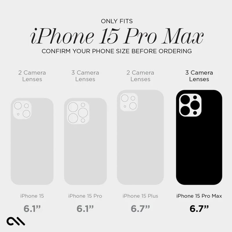 Case-Mate Silicone MagSafe - Case iPhone 15 Pro Max (Black) 7