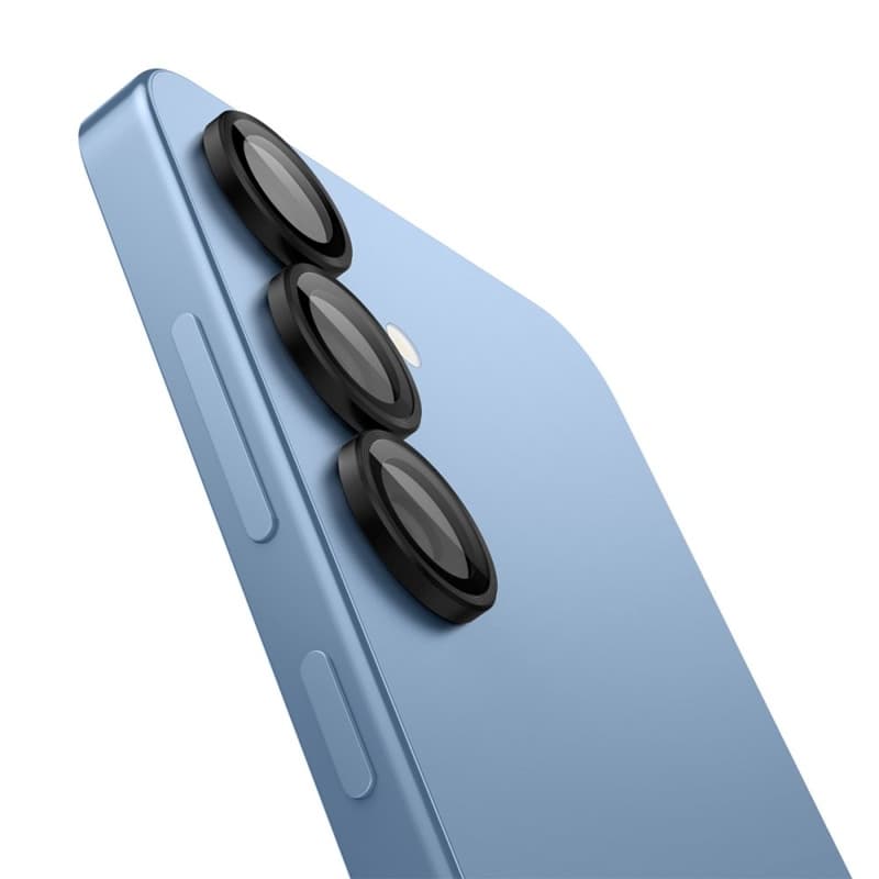 Spigen Optik Pro GLAS.TR EZ Fit Camera Protector 2-Pack - Lens Protector for Samsung Galaxy S25+ (2 pcs) (Black) 3
