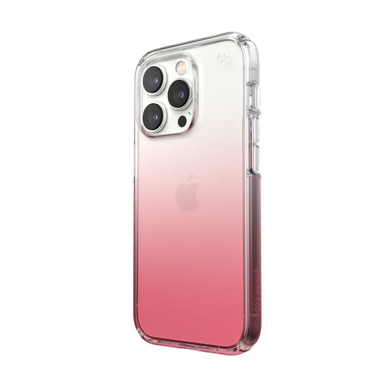 Speck Presidio Perfect-Clear + Ombre - iPhone 14 Pro Case with MICROBAN Coating (Clear / Vintage Rose Fade) 3