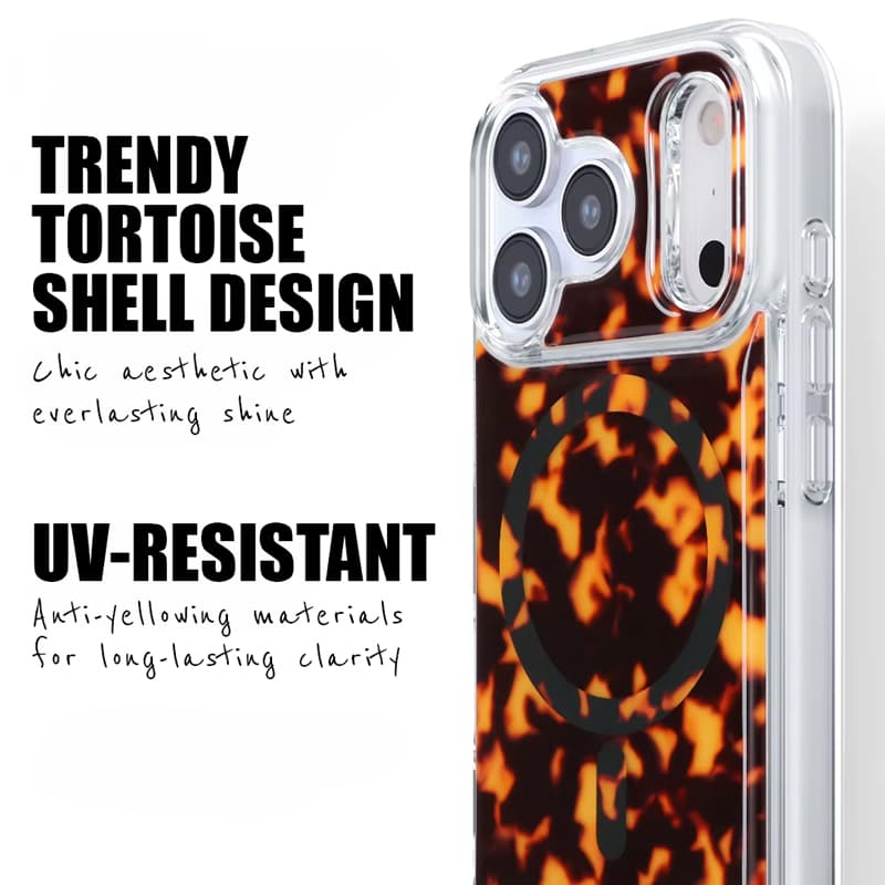 Crong Deluxe MAG Cover - iPhone 17 MagSafe Case (Tortoise) 3