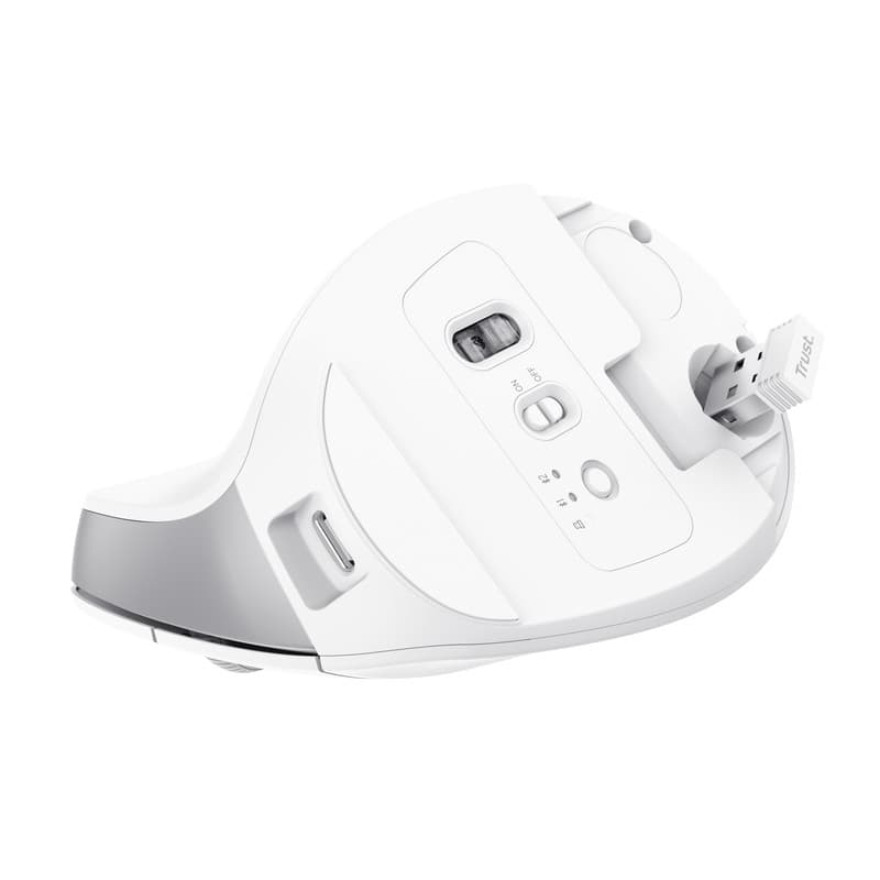 Trust Bayo+ - Ergonomic Wireless Mouse (White) 5