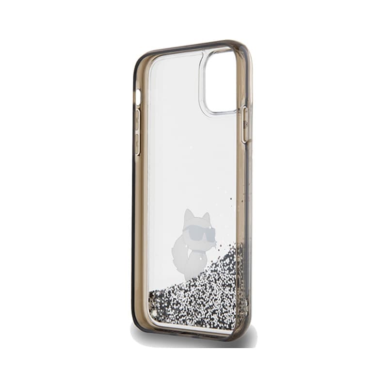 Karl Lagerfeld Liquid Glitter Choupette - iPhone 11 Case (Transparent) 7