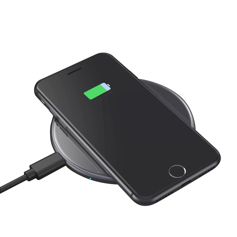 Crong PowerSpot Fast Wireless Charger – Aluminum 15W USB-C Qi Wireless Charger with Tempered Glass Cover (Shadow Black) 4