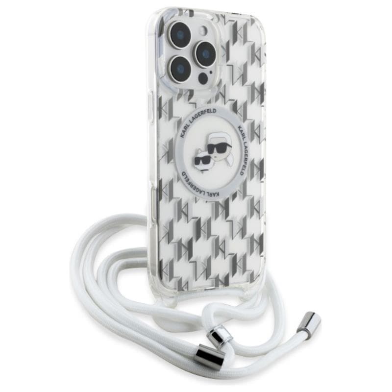 Karl Lagerfeld IML Crossbody Monogram Karl & Choupette Head MagSafe - Case for iPhone 16 Pro Max (transparent) 3