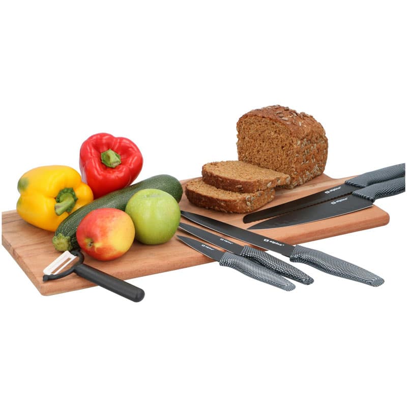 Alpina - Stainless steel INOX knife set 6 pcs. (Black) 2