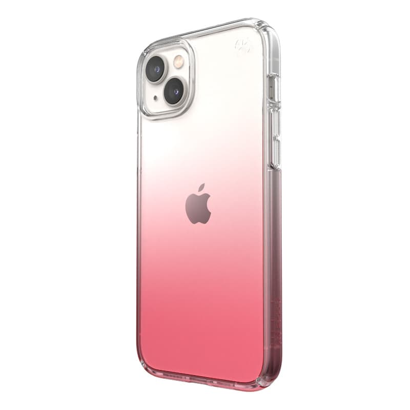 Speck Presidio Perfect-Clear + Ombre - iPhone 15 Plus / 14 Plus Case with MICROBAN Coating (Clear / Vintage Rose Fade) 2