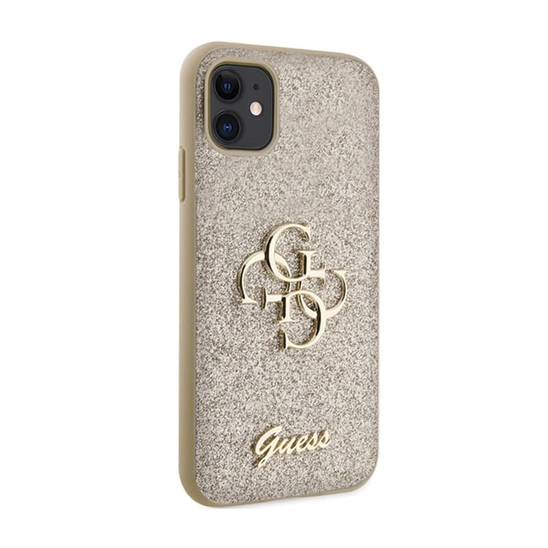 Guess Glitter Script Big 4G - Case iPhone 11 (Gold) 4