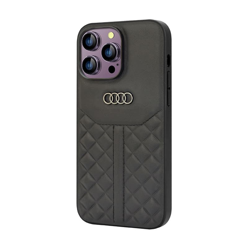 Audi Genuine Leather - Case for iPhone 14 Pro Max (Black) 3