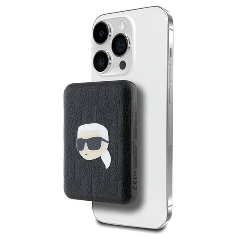 Karl Lagerfeld Karl Head Pin MagSafe - Wireless Power Bank 5000 mAh 15W (black) 1