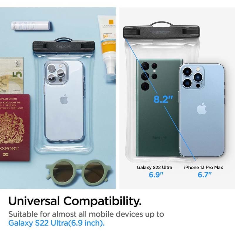 Spigen A610 Universal Waterproof Float Case - Case for smartphones up to 6.9" (Transparent) 7