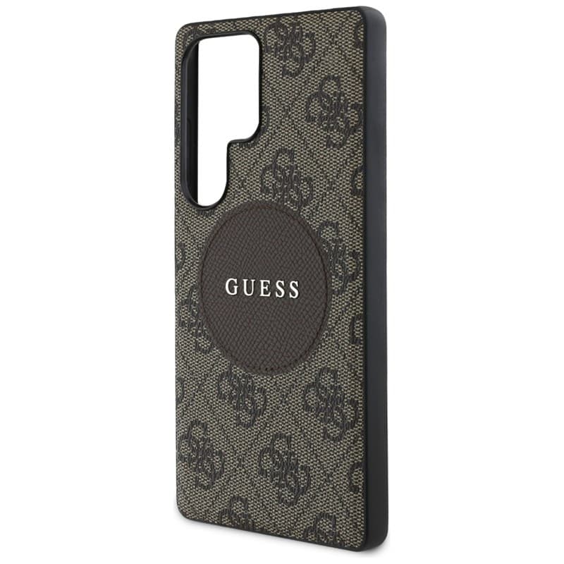 Guess 4G Round Patch Classic Logo MagSafe - Case for Samsung Galaxy S25 Ultra (brown) 6