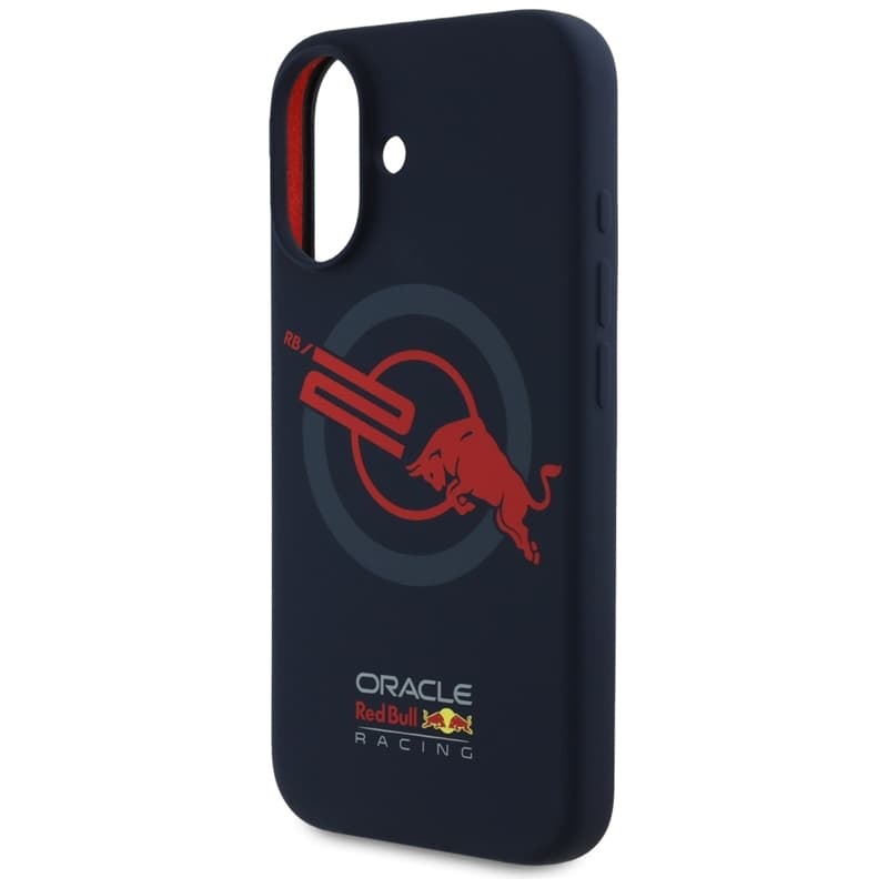Red Bull HC Silicone Logo Red Lining MagSafe - iPhone 16 Case (Navy Blue) 6