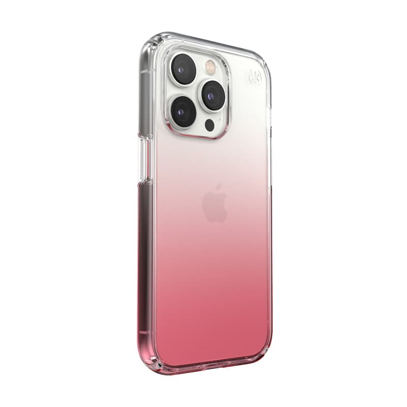 Speck Presidio Perfect-Clear + Ombre - iPhone 14 Pro Case with MICROBAN Coating (Clear / Vintage Rose Fade) 4