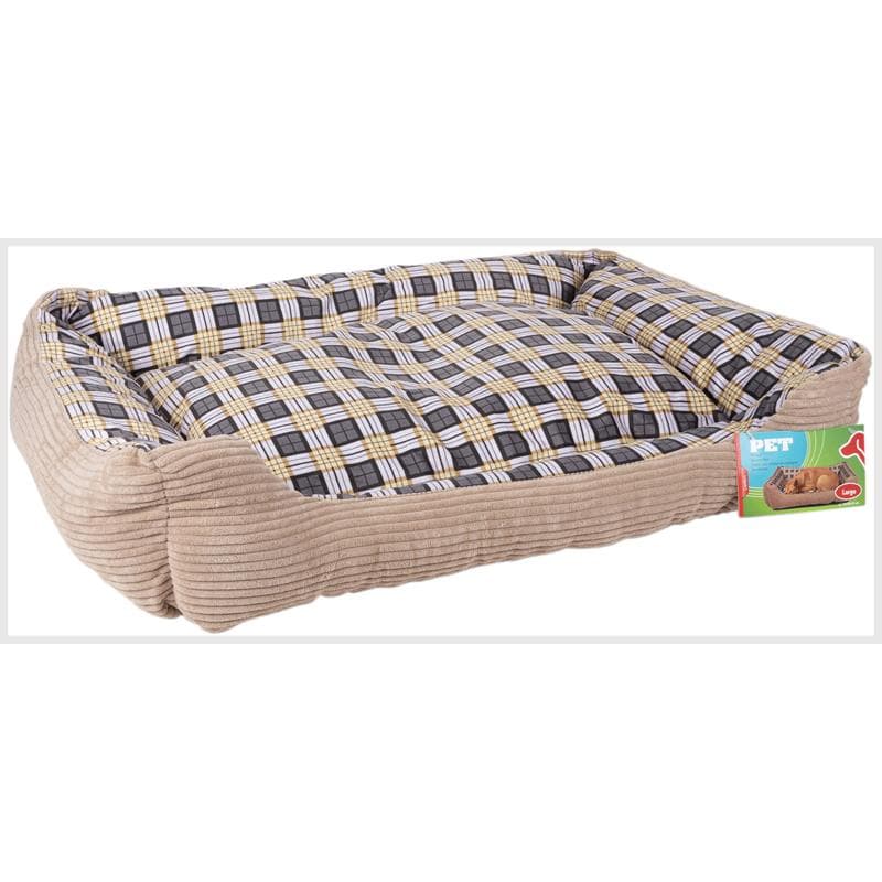 Soft bed sofa for a dog 75 x 58 x 19 cm size. L (beige) 2