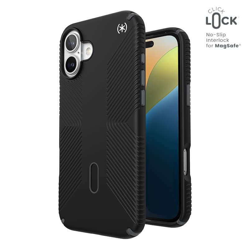 Speck Presidio2 Grip ClickLock & MagSafe - iPhone 16 Plus Case (Black / Slate Gray / White) 1