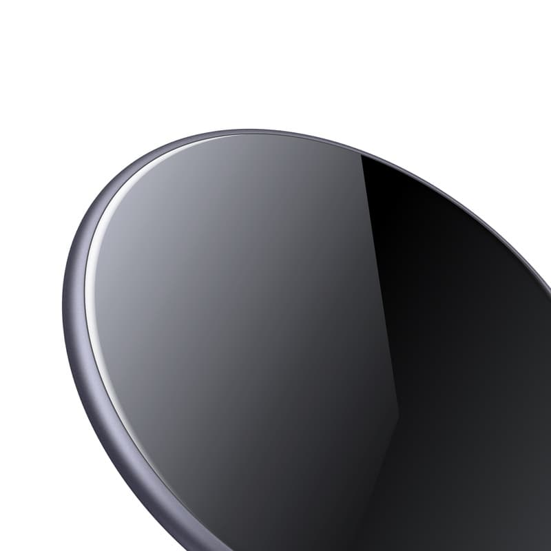Crong PowerSpot Fast Wireless Charger – Aluminum 15W USB-C Qi Wireless Charger with Tempered Glass Cover (Shadow Black) 2
