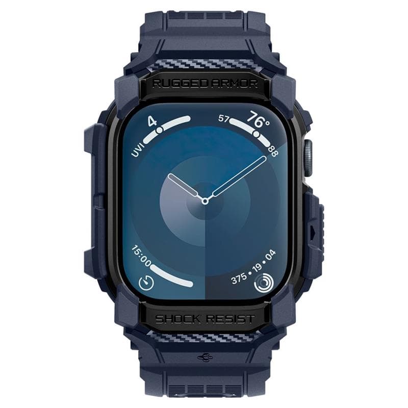 Spigen Rugged Armor Pro - Strap with Case for Apple Watch 10 46 mm (Navy Blue) 4