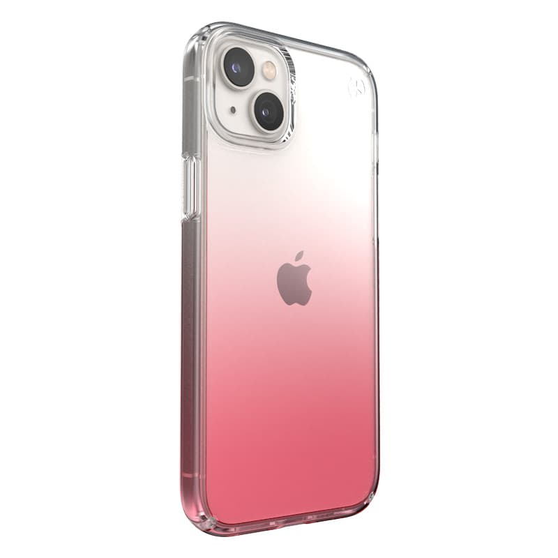 Speck Presidio Perfect-Clear + Ombre - iPhone 15 Plus / 14 Plus Case with MICROBAN Coating (Clear / Vintage Rose Fade) 3