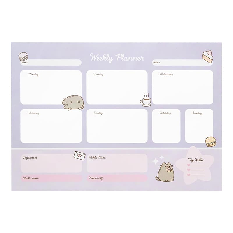 Pusheen - Weekly Planner from the Moments Collection 54 pages A3 1