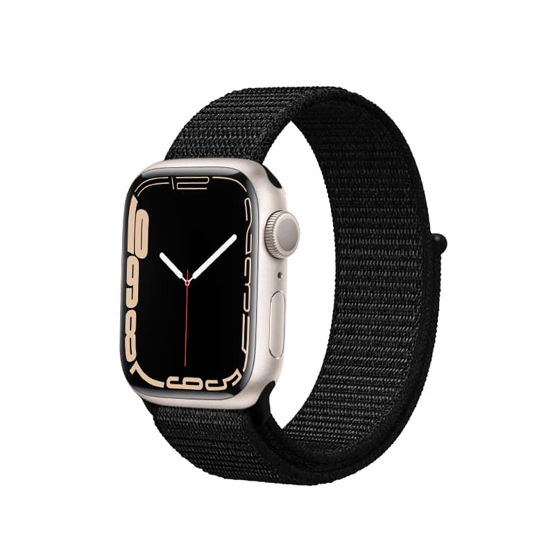 Crong Nylon Reflex - Sport Band for Apple Watch 44/45/46/49 mm (Black) 1