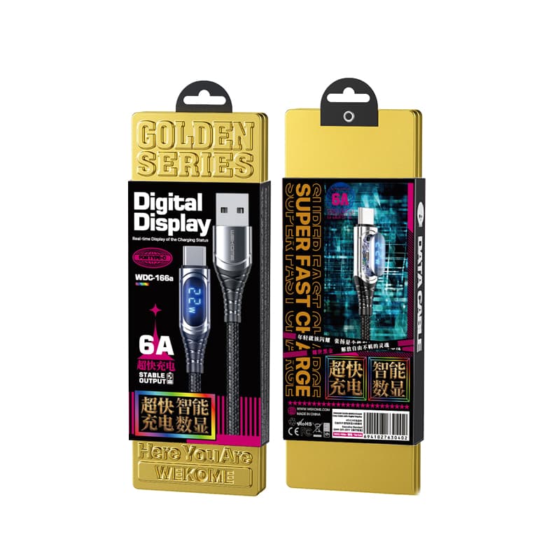 WEKOME WDC-166 Sakin Series - USB-A to Lightning 6A Fast Charging 1m Connecting Cable (Tarnish) 3