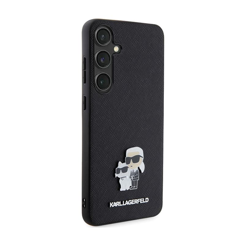 Karl Lagerfeld Saffiano Karl & Choupette Metal Pin - Samsung Galaxy S24 Case (black) 4