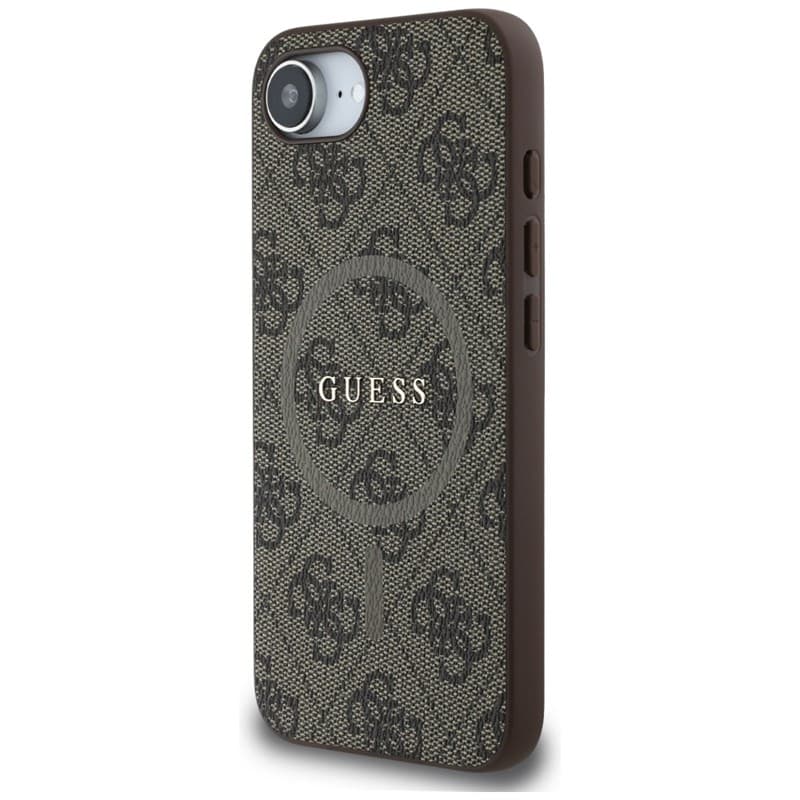 Guess 4G Ring Classic Logo MagSafe - Case for iPhone 16e (brown) 2