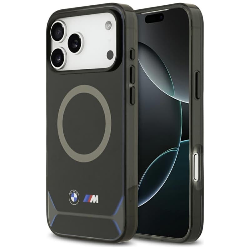 BMW M IML Metal Buttons & Logo MagSafe - Case iPhone 17 Pro Max (black-blue)