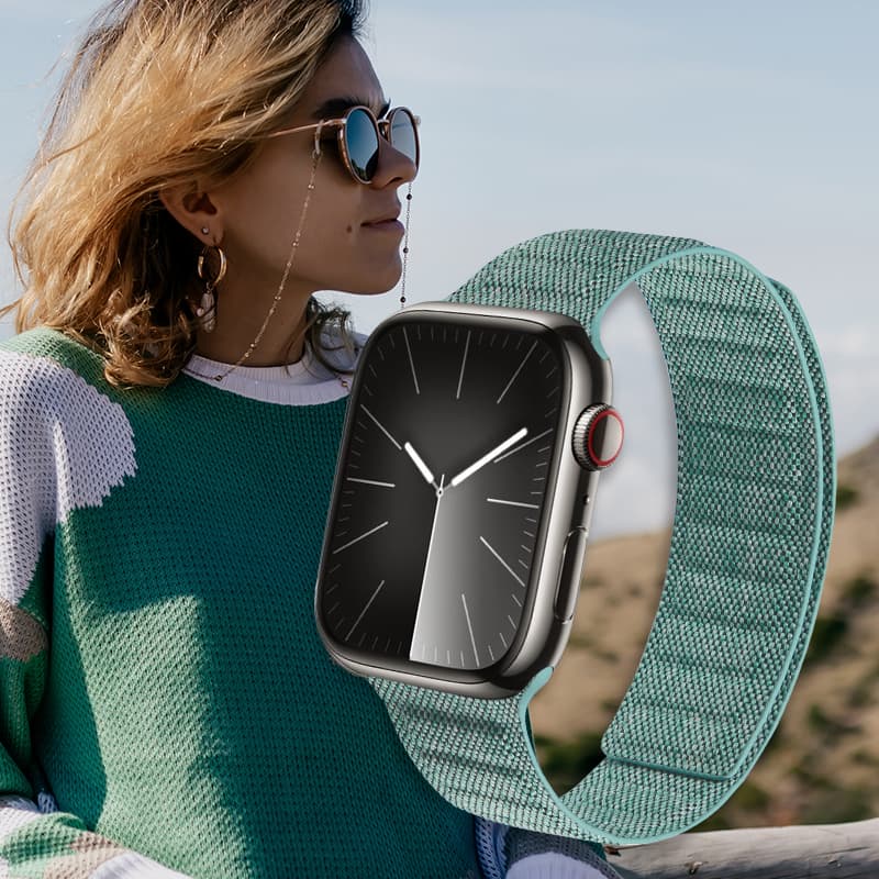 Crong Melange - Magnetic strap for Apple Watch 38/40/41/42 mm (turquoise melange) 8