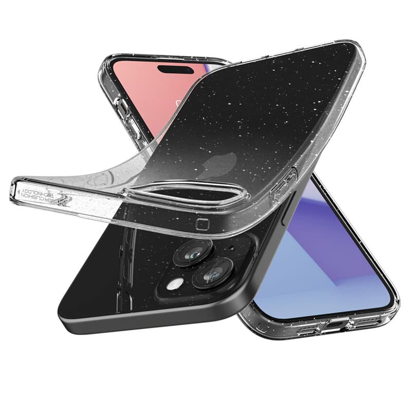 Spigen Liquid Crystal Glitter - Case for iPhone 15 (Transparent) 7