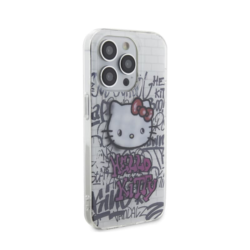 Hello Kitty IML Kitty On Bricks Graffiti - iPhone 15 Pro Case (white) 4