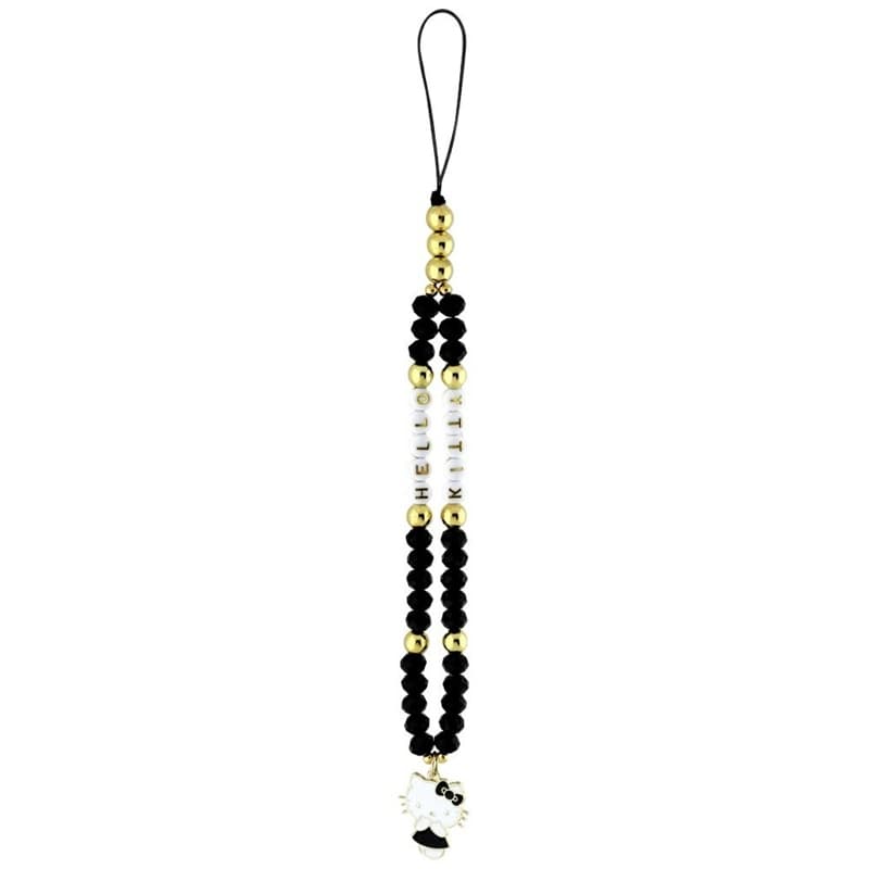 Hello Kitty Pearls and Beads Kitty Charm - Phone Charm (Black) 1