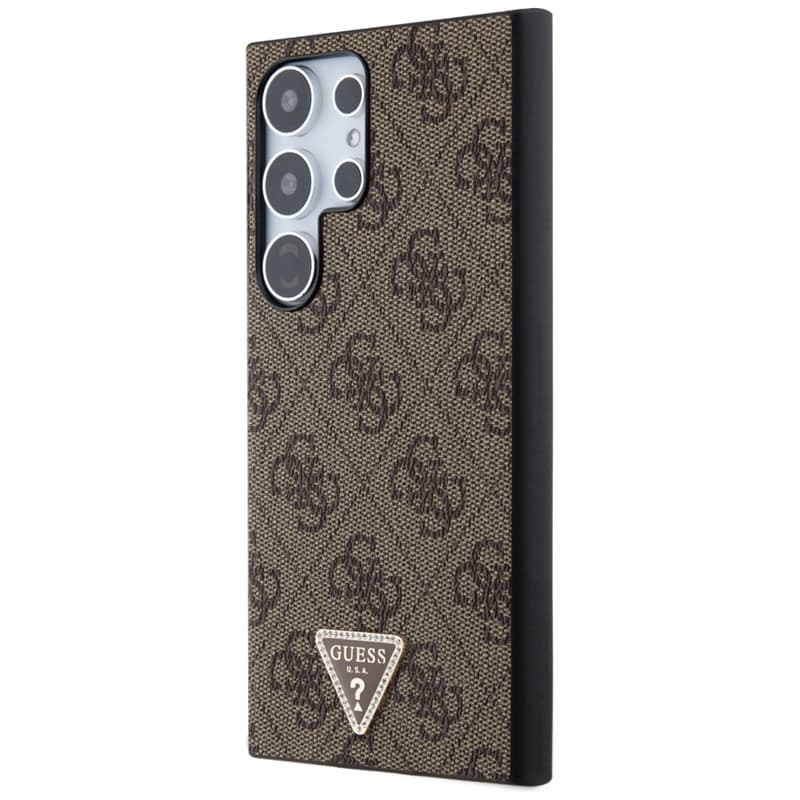 Guess 4G Triangle Strass - Case Samsung Galaxy S24 Ultra (Brown) 2