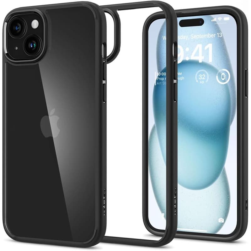 Spigen Ultra Hybrid - Case for iPhone 15 (Matte Black) 1