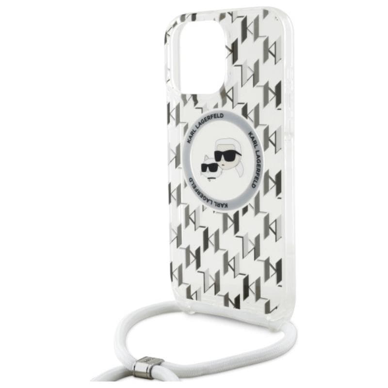 Karl Lagerfeld IML Crossbody Monogram Karl & Choupette Head MagSafe - Case for iPhone 16 Pro Max (transparent) 5