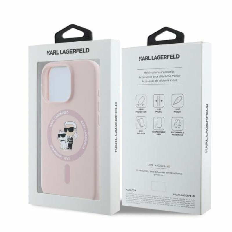 Karl Lagerfeld Silicone Karl & Choupette Ring MagSafe - Case iPhone 16 Pro (pink) 4