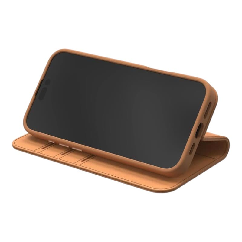 Moshi Overture MagSafe - 3-in-1 Leather Flip Case for iPhone 16 Pro Max (Caramel Brown) 4