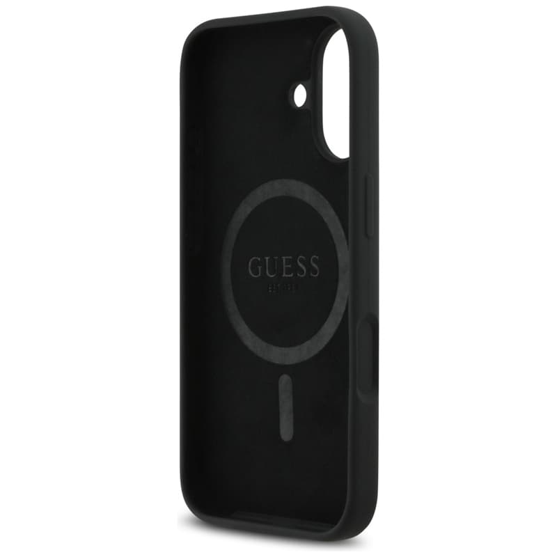 Guess Silicone Triangle Logo MagSafe - Case iPhone 17 (black) 7