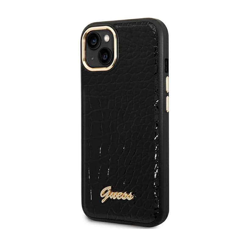 Guess Croco Collection - Case for iPhone 14 Plus (Black) 2