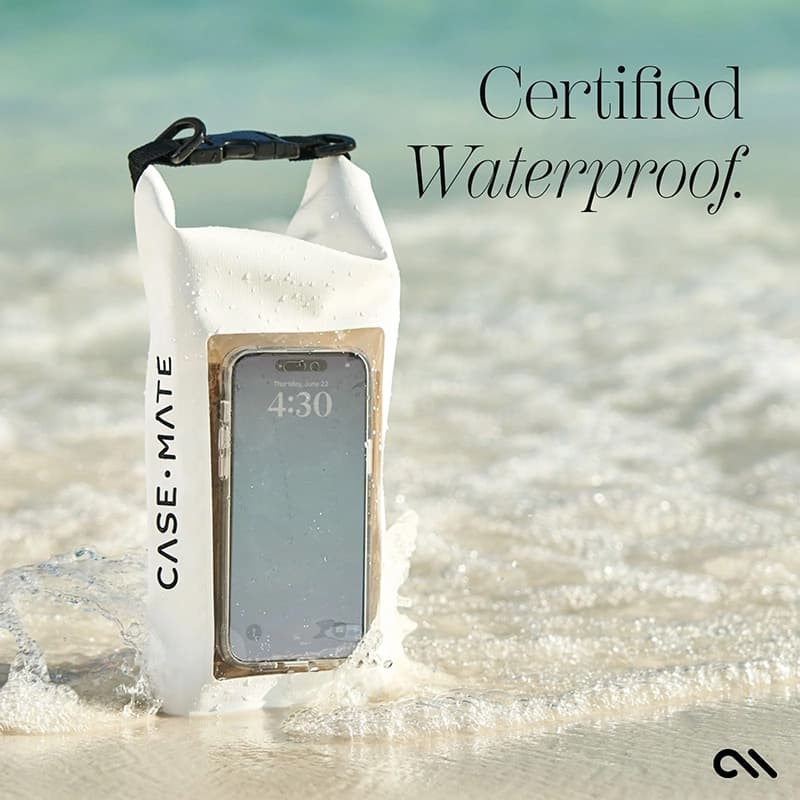 Case-Mate Waterproof Mini Phone Bucket Dry Bag - Waterproof bag with phone pocket up to 7" (Sand Dollar) 5